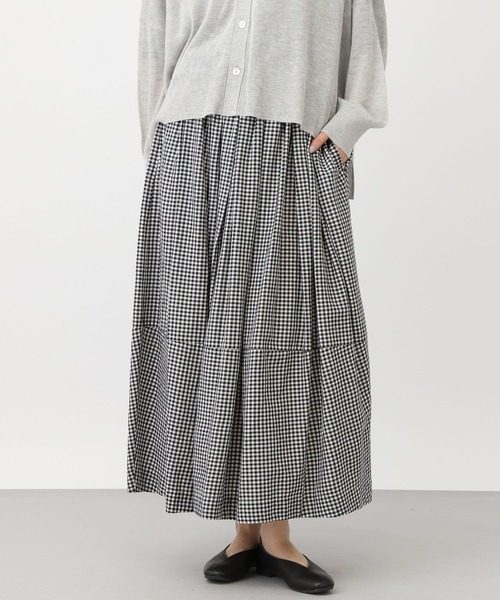 studio CLIP（スタディオクリップ）の「《natural by clip》リネン混チェックコクーンスカート（スカート・レディース・その他1/ブルー/ブラック・FREE）」の13枚目の写真