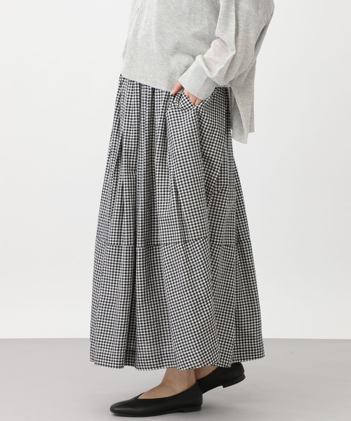 studio CLIP（スタディオクリップ）の「《natural by clip》リネン混チェックコクーンスカート（スカート・レディース・その他1/ブルー/ブラック・FREE）」の14枚目の写真