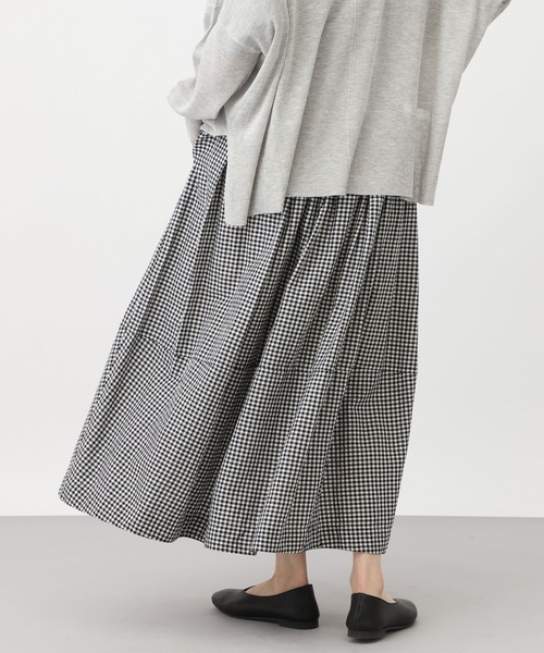 studio CLIP（スタディオクリップ）の「《natural by clip》リネン混チェックコクーンスカート（スカート・レディース・その他1/ブルー/ブラック・FREE）」の15枚目の写真