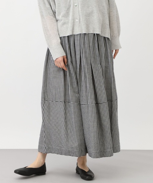 studio CLIP（スタディオクリップ）の「《natural by clip》リネン混チェックコクーンスカート（スカート・レディース・その他1/ブルー/ブラック・FREE）」の16枚目の写真