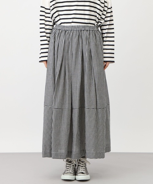 studio CLIP（スタディオクリップ）の「《natural by clip》リネン混チェックコクーンスカート（スカート・レディース・その他1/ブルー/ブラック・FREE）」の21枚目の写真