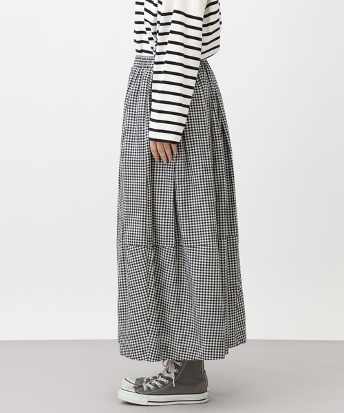 studio CLIP（スタディオクリップ）の「《natural by clip》リネン混チェックコクーンスカート（スカート・レディース・その他1/ブルー/ブラック・FREE）」の22枚目の写真