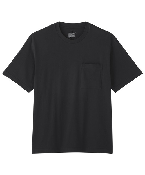 無印良品（ムジルシリョウヒン）の「紳士　洗いざらし天竺編みクルーネックワイド半袖Ｔシャツ（Tシャツ/カットソー・メンズ・ブルー系/ダークネイビー/ホワイト/グレー/スモーキーグリーン系/ブラック・S/M/L/XL）」の21枚目の写真