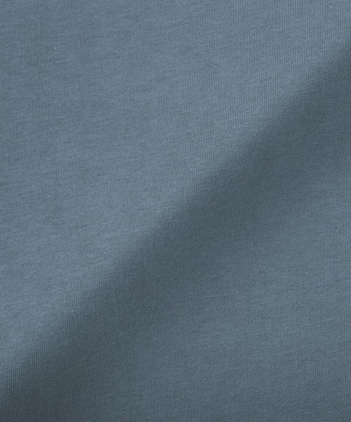 無印良品（ムジルシリョウヒン）の「紳士　洗いざらし天竺編みクルーネックワイド半袖Ｔシャツ（Tシャツ/カットソー・メンズ・ブルー系/ダークネイビー/ホワイト/グレー/スモーキーグリーン系/ブラック・S/M/L/XL）」の8枚目の写真