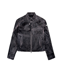 HOLY NUMBER 7（ホーリーナンバーセブン）の「ユーティリティレーサー ヴィンテージ牛革ジャケット（ライダースジャケット）」