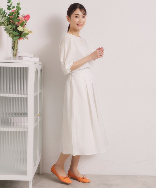 ITS'DEMO（イッツデモ）の「【手洗い可／セットアップ可】サッカーブラウス（シャツ/ブラウス・レディース・オフホワイト/ブラック/ブルー・00）」の9枚目の写真