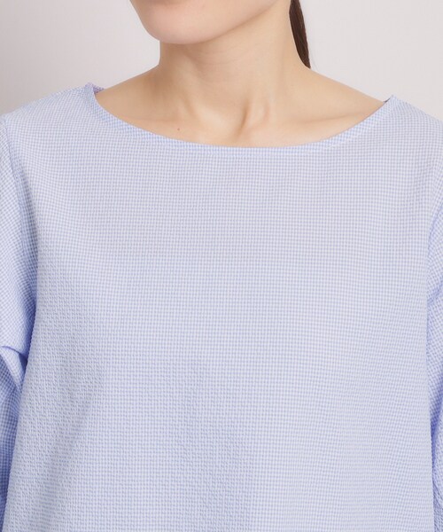 ITS'DEMO（イッツデモ）の「【手洗い可／セットアップ可】サッカーブラウス（シャツ/ブラウス・レディース・オフホワイト/ブラック/ブルー・00）」の22枚目の写真