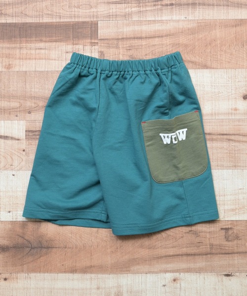 LSP WOW（エルエスピーワオ）の「【LSP WOW!】両面ミニ裏毛ハーフパンツ（その他パンツ・キッズ・ブラック/モカ/マスタード/グリーン/ブルー/ピンク/カーキ/レッド/グレー/パープル・90/100/110/120/80/130）」の6枚目の写真
