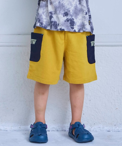 LSP WOW（エルエスピーワオ）の「【LSP WOW!】両面ミニ裏毛ハーフパンツ（その他パンツ・キッズ・ブラック/モカ/マスタード/グリーン/ブルー/ピンク/カーキ/レッド/グレー/パープル・90/100/110/120/80/130）」の8枚目の写真