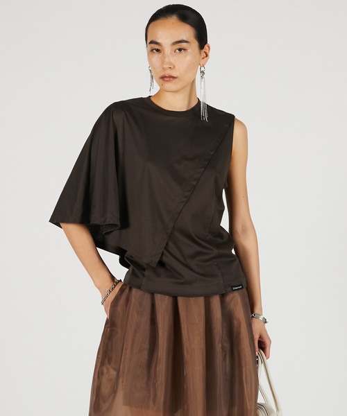 2026Summer Pre-Order】アシンメトリーケープTEE / Asymmetrical Cape