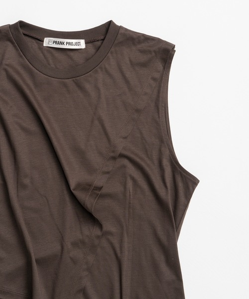 PRANK PROJECT(プランクプロジェクト)の「アシンメトリーケープTEE / Asymmetrical Cape T-Shirt(Tシャツ/カットソー・レディース・ホワイト/ブラウン/ブラック・FREE)」の21枚目の写真