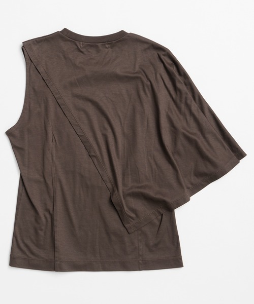 PRANK PROJECT(プランクプロジェクト)の「アシンメトリーケープTEE / Asymmetrical Cape T-Shirt(Tシャツ/カットソー・レディース・ホワイト/ブラウン/ブラック・FREE)」の19枚目の写真