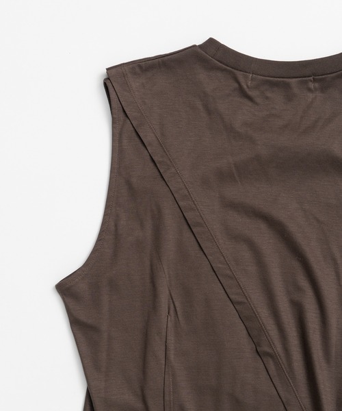 PRANK PROJECT(プランクプロジェクト)の「アシンメトリーケープTEE / Asymmetrical Cape T-Shirt(Tシャツ/カットソー・レディース・ホワイト/ブラウン/ブラック・FREE)」の22枚目の写真
