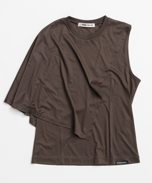 PRANK PROJECT(プランクプロジェクト)の「アシンメトリーケープTEE / Asymmetrical Cape T-Shirt(Tシャツ/カットソー・レディース・ホワイト/ブラウン/ブラック・FREE)」の18枚目の写真