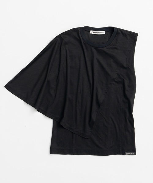 PRANK PROJECT(プランクプロジェクト)の「アシンメトリーケープTEE / Asymmetrical Cape T-Shirt(Tシャツ/カットソー・レディース・ホワイト/ブラウン/ブラック・FREE)」の17枚目の写真