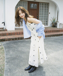 PUBLUX（パブリュクス）の「PEACH JOHN × PUBLUX/ピーチ・ジョン 刺繍入り ロング キャミワンピース　限定展開（ワンピース）」