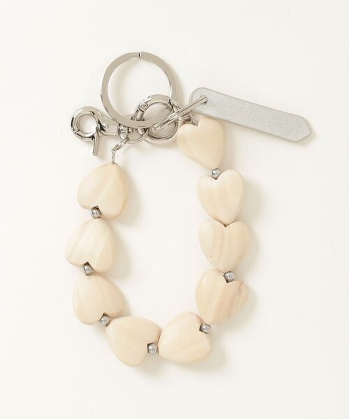 HASHIBAMI（ハシバミ）の「HASHIBAMI/ハート型ウッド ハンドストラップ（キーホルダー・レディース・ゴールド/シルバー・FREE）」の3枚目の写真