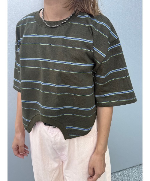 ELCHELE(エルチェレ)の「SAKASA OVER TEE(Tシャツ/カットソー・レディース・アイボリー/ブラック/カーキ・FREE)」の12枚目の写真