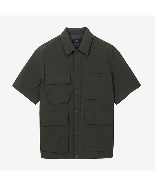 MINDBRIDGE(マインドブリッジ)の「アウトポケット半袖シャケット - 2カラー MYWS3141(シャツ/ブラウス・メンズ・ブラック/ダークカーキ・100/95/105)」の1枚目の写真