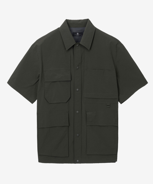MINDBRIDGE(マインドブリッジ)の「アウトポケット半袖シャケット - 2カラー MYWS3141(シャツ/ブラウス・メンズ・ブラック/ダークカーキ・100/95/105)」の6枚目の写真