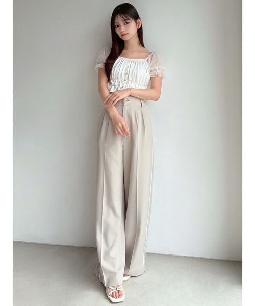 RESEXXY（リゼクシー）の「チュールレイヤードトップス（シャツ/ブラウス・レディース・その他1/ミント/ホワイト・FREE）」の16枚目の写真