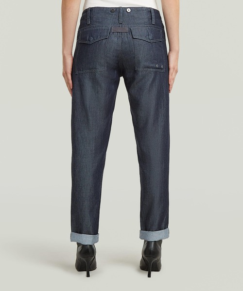G-STAR（ジースター）の「Fatigue BF Pants/ライトウェイトボーイズファティーグパンツ（スラックス・レディース・ダークインディゴブルー・24inch/25inch/26inch/27inch）」の2枚目の写真