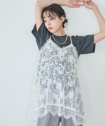 Anclear oui（アンクリアウィ）の「ラウンドヘムレースキャミチュニック（キャミソール）」
