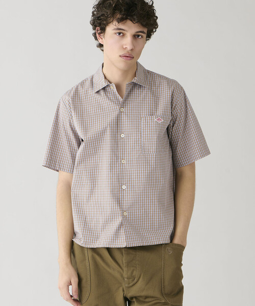 DANTON(ダントン)の「DANTON | コットンポプリン 半袖ワークシャツ PLAID MEN(シャツ/ブラウス・メンズ・グレー系その他/ブラウン系その他・42/40/38)」の5枚目の写真