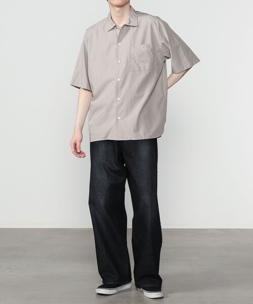 DANTON(ダントン)の「DANTON | コットンポプリン 半袖ワークシャツ PLAID MEN(シャツ/ブラウス・メンズ・グレー系その他/ブラウン系その他・42/40/38)」の6枚目の写真