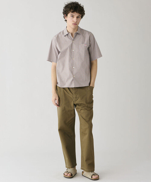 DANTON(ダントン)の「DANTON | コットンポプリン 半袖ワークシャツ PLAID MEN(シャツ/ブラウス・メンズ・グレー系その他/ブラウン系その他・42/40/38)」の3枚目の写真