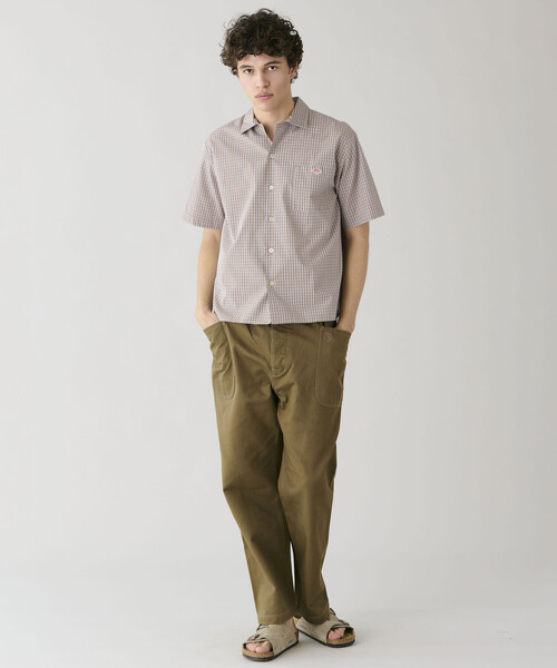 DANTON(ダントン)の「DANTON | コットンポプリン 半袖ワークシャツ PLAID MEN(シャツ/ブラウス・メンズ・グレー系その他/ブラウン系その他・42/40/38)」の4枚目の写真