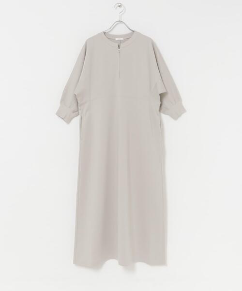 ITEMS URBANRESEARCH(アイテムズ アーバンリサーチ)の「ハーフジップドルマンワンピース(ワンピース・レディース・グレー系その他/ブラック/ブルー系その他・FREE)」の7枚目の写真