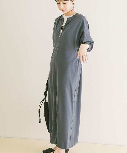 ITEMS URBANRESEARCH(アイテムズ アーバンリサーチ)の「ハーフジップドルマンワンピース(ワンピース・レディース・グレー系その他/ブラック/ブルー系その他・FREE)」の20枚目の写真