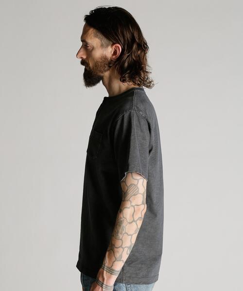Schott(ショット)の「Schott/ショット/SLUB HENLEY T-SHIRT/スラブ ヘンリーTシャツ(Tシャツ/カットソー・メンズ・ブラック/ネイビー/ブラウン・XX-LARGE/X-LARGE/MEDIUM/LARGE)」の8枚目の写真