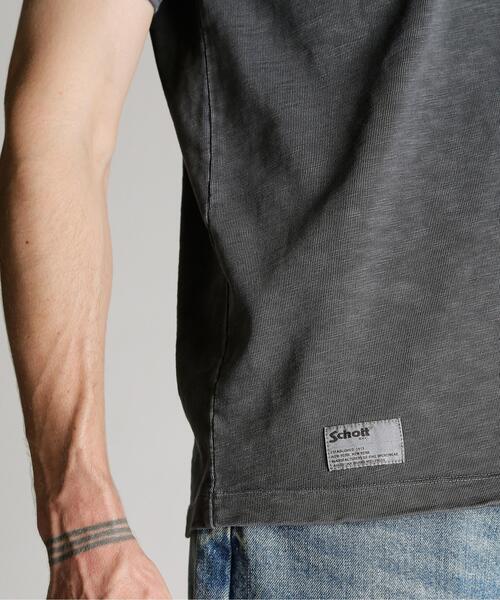 Schott(ショット)の「Schott/ショット/SLUB HENLEY T-SHIRT/スラブ ヘンリーTシャツ(Tシャツ/カットソー・メンズ・ブラック/ネイビー/ブラウン・XX-LARGE/X-LARGE/MEDIUM/LARGE)」の12枚目の写真