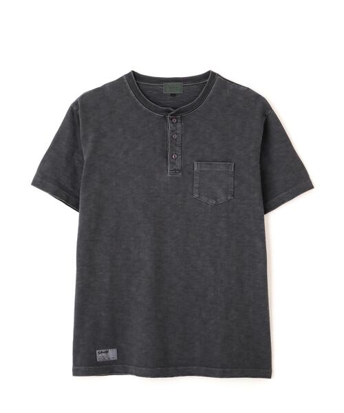Schott(ショット)の「Schott/ショット/SLUB HENLEY T-SHIRT/スラブ ヘンリーTシャツ(Tシャツ/カットソー・メンズ・ブラック/ネイビー/ブラウン・XX-LARGE/X-LARGE/MEDIUM/LARGE)」の13枚目の写真