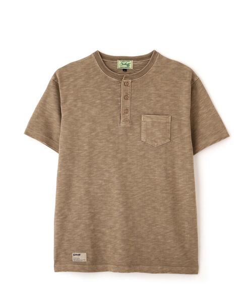 Schott(ショット)の「Schott/ショット/SLUB HENLEY T-SHIRT/スラブ ヘンリーTシャツ(Tシャツ/カットソー・メンズ・ブラック/ネイビー/ブラウン・XX-LARGE/X-LARGE/MEDIUM/LARGE)」の18枚目の写真