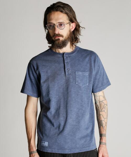 Schott(ショット)の「Schott/ショット/SLUB HENLEY T-SHIRT/スラブ ヘンリーTシャツ(Tシャツ/カットソー・メンズ・ブラック/ネイビー/ブラウン・XX-LARGE/X-LARGE/MEDIUM/LARGE)」の20枚目の写真