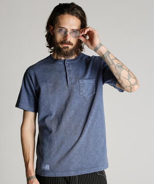 Schott(ショット)の「Schott/ショット/SLUB HENLEY T-SHIRT/スラブ ヘンリーTシャツ(Tシャツ/カットソー・メンズ・ブラック/ネイビー/ブラウン・XX-LARGE/X-LARGE/MEDIUM/LARGE)」の21枚目の写真