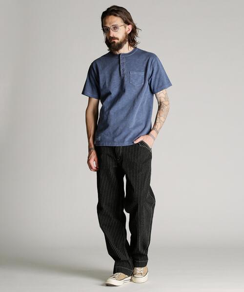 Schott(ショット)の「Schott/ショット/SLUB HENLEY T-SHIRT/スラブ ヘンリーTシャツ(Tシャツ/カットソー・メンズ・ブラック/ネイビー/ブラウン・XX-LARGE/X-LARGE/MEDIUM/LARGE)」の22枚目の写真