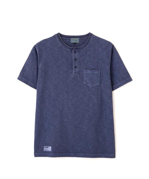 Schott(ショット)の「Schott/ショット/SLUB HENLEY T-SHIRT/スラブ ヘンリーTシャツ(Tシャツ/カットソー・メンズ・ブラック/ネイビー/ブラウン・XX-LARGE/X-LARGE/MEDIUM/LARGE)」の4枚目の写真