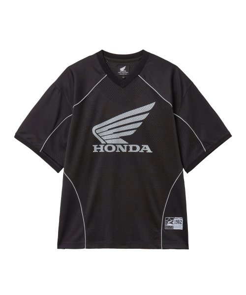 PHYPS MOTORCYCLE(フィップスモーターサイクル)の「Mesh Piping Block Motorcycle Short Sleeve Black(Tシャツ/カットソー・レディース・その他・SMALL/MEDIUM/LARGE/X-LARGE)」の2枚目の写真