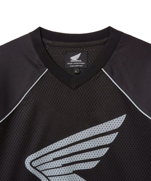 PHYPS MOTORCYCLE(フィップスモーターサイクル)の「Mesh Piping Block Motorcycle Short Sleeve Black(Tシャツ/カットソー・レディース・その他・SMALL/MEDIUM/LARGE/X-LARGE)」の4枚目の写真