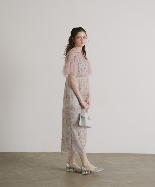 Dorry Doll(ドリードール)の「シアーフローラルスパンコールドレス(ドレス・レディース・ブラック/グリーン/ピンク・MEDIUM)」の12枚目の写真