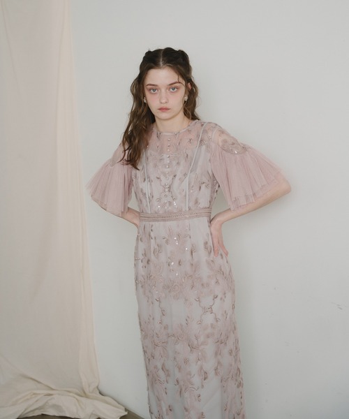 Dorry Doll(ドリードール)の「シアーフローラルスパンコールドレス(ドレス・レディース・ブラック/グリーン/ピンク・MEDIUM)」の8枚目の写真
