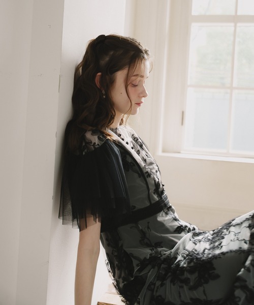 Dorry Doll(ドリードール)の「シアーフローラルスパンコールドレス(ドレス・レディース・ブラック/グリーン/ピンク・MEDIUM)」の13枚目の写真