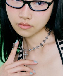 DTYYPE（ドタイプ）の「クロスモチーフアシンメトリーネックレス（ネックレス）」