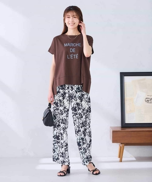a.v.v（アーヴェヴェ）の「イージープリントワイドパンツ（その他パンツ・レディース・アイボリー/ブラック・38/40）」の17枚目の写真