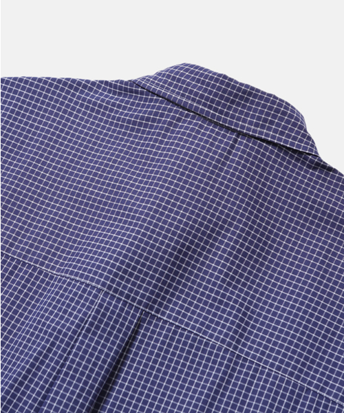 MOIF（モイフ）の「[SS26] UNIFORM H/S SHIRT / BLUE GRID（シャツ/ブラウス・メンズ・その他・1(S)/2(M)/3(L)）」の10枚目の写真