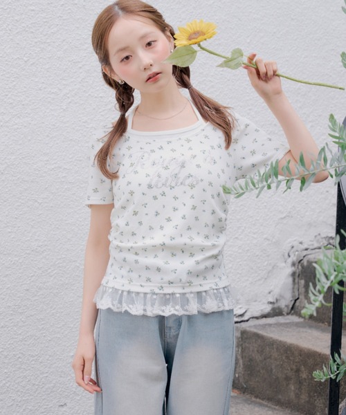 continuer de NICE CLAUP(コンティニューデナイスクラップ)の「裾レースキラキラロゴホルターT(Tシャツ/カットソー・レディース・ピンク/ブラック/トップグレー/その他11/ドット・FREE)」の17枚目の写真